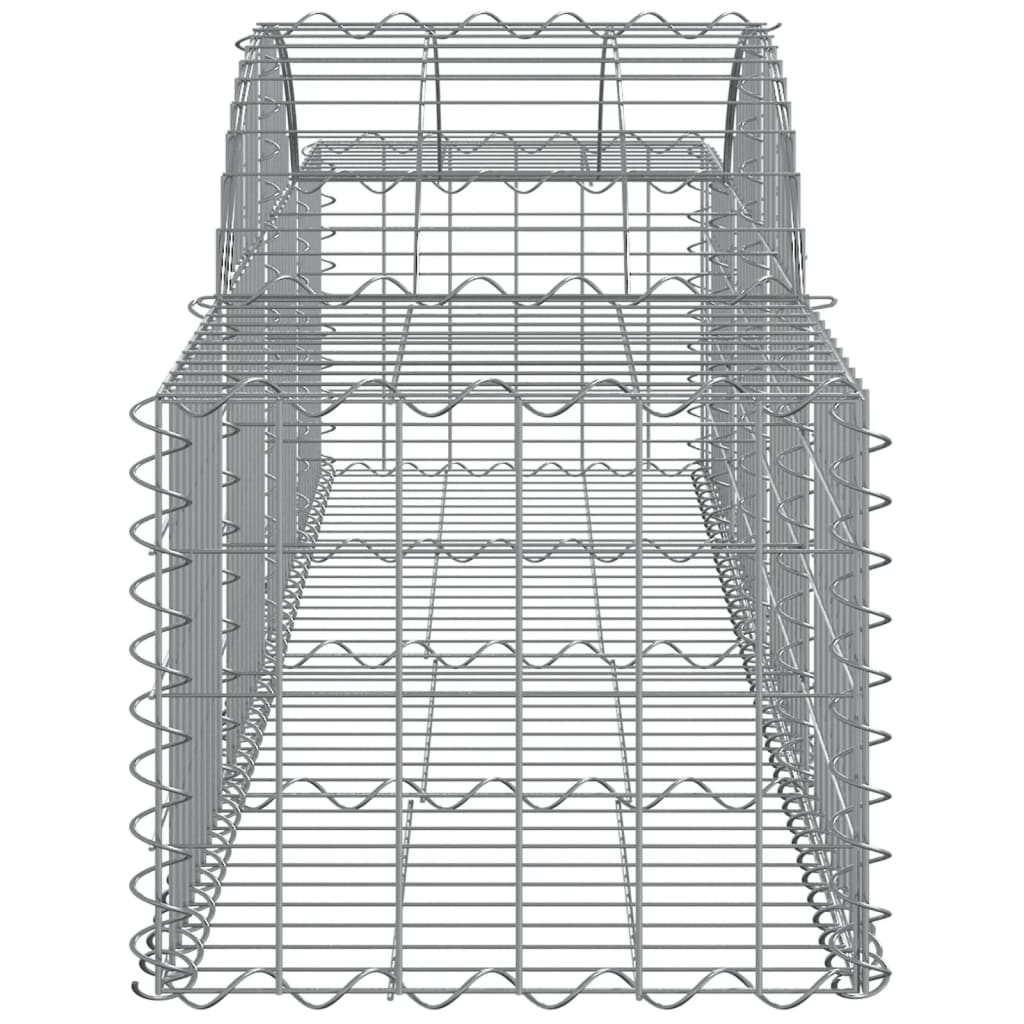 vidaXL Cestas de gaviones 9 uds forma de arco hierro 200x50x40/60 cm