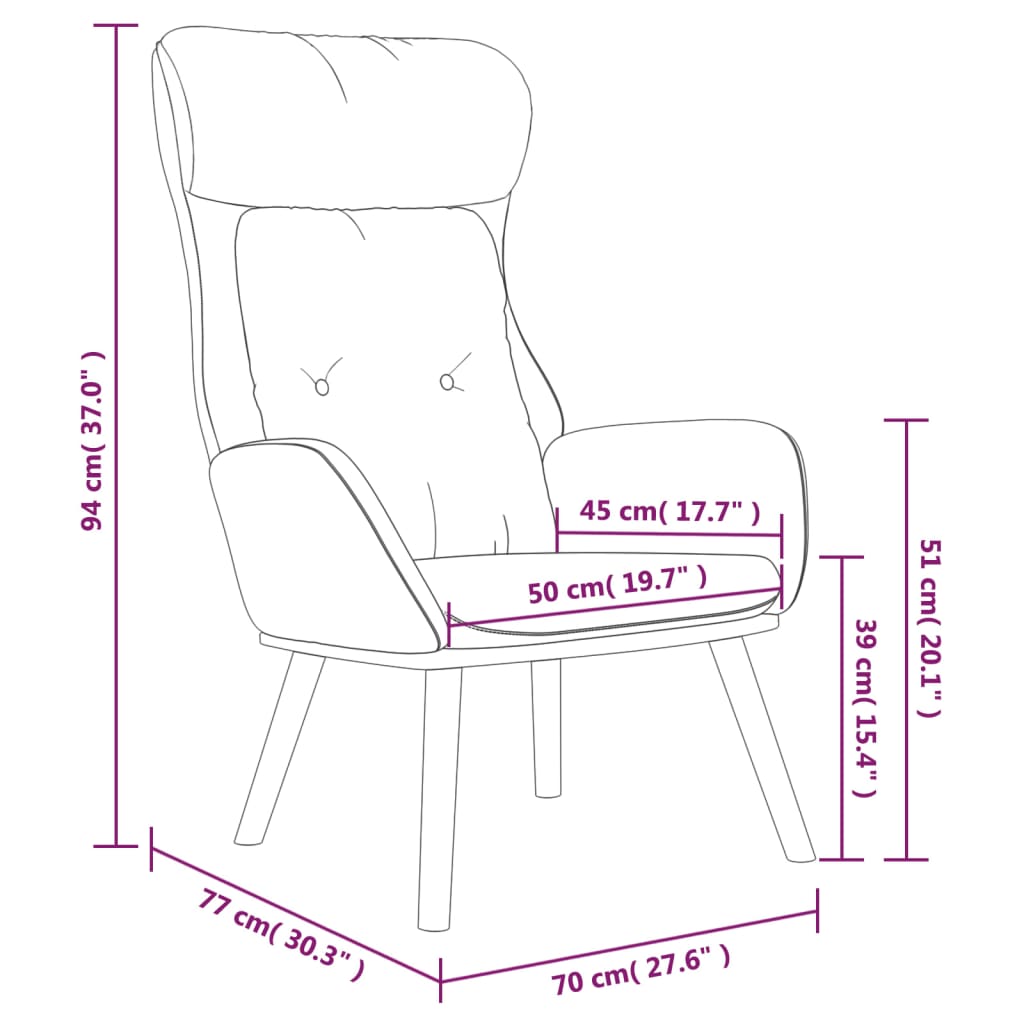 vidaXL Sillón de relax de tela azul