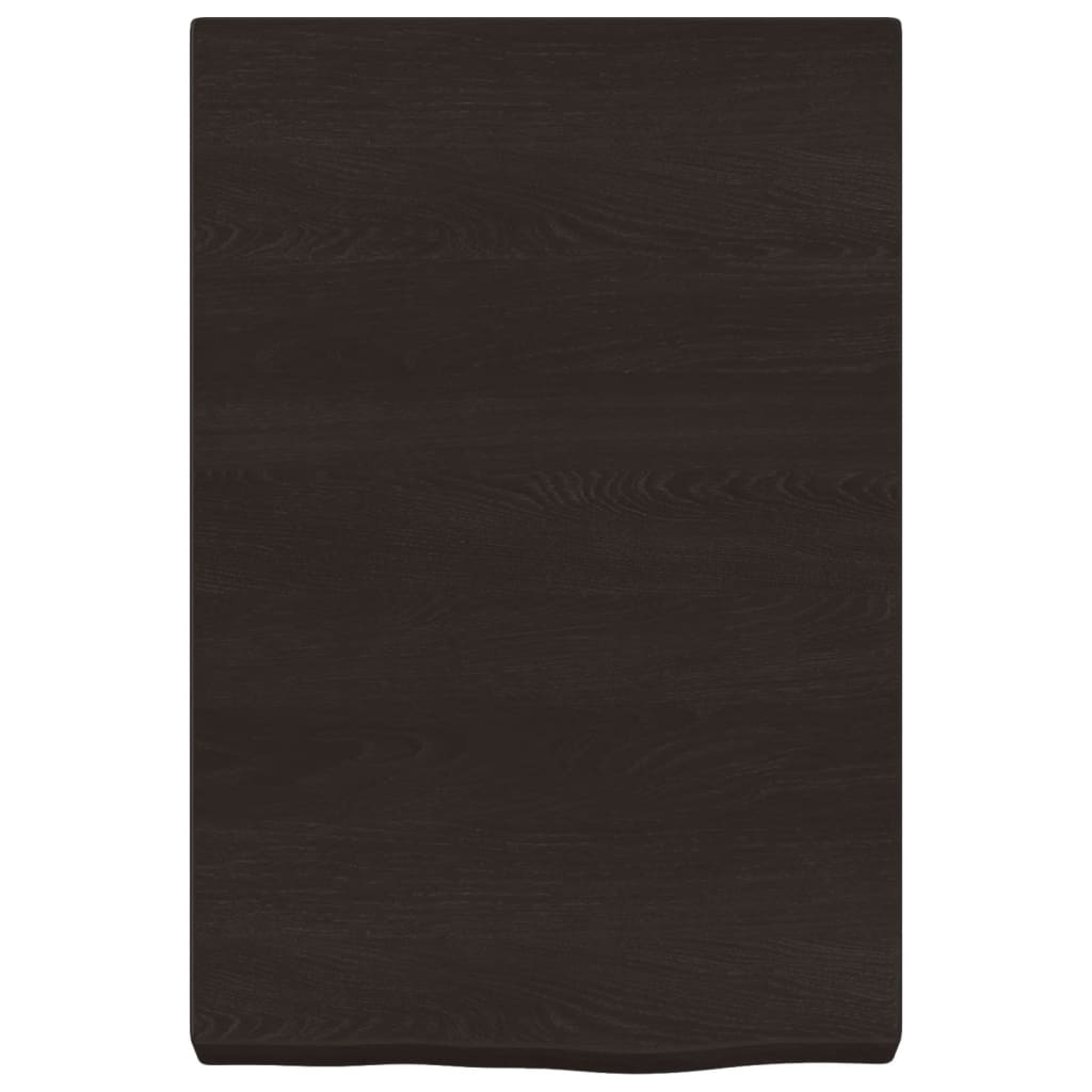 vidaXL Encimera de baño madera tratada marrón oscuro 40x60x(2-6) cm