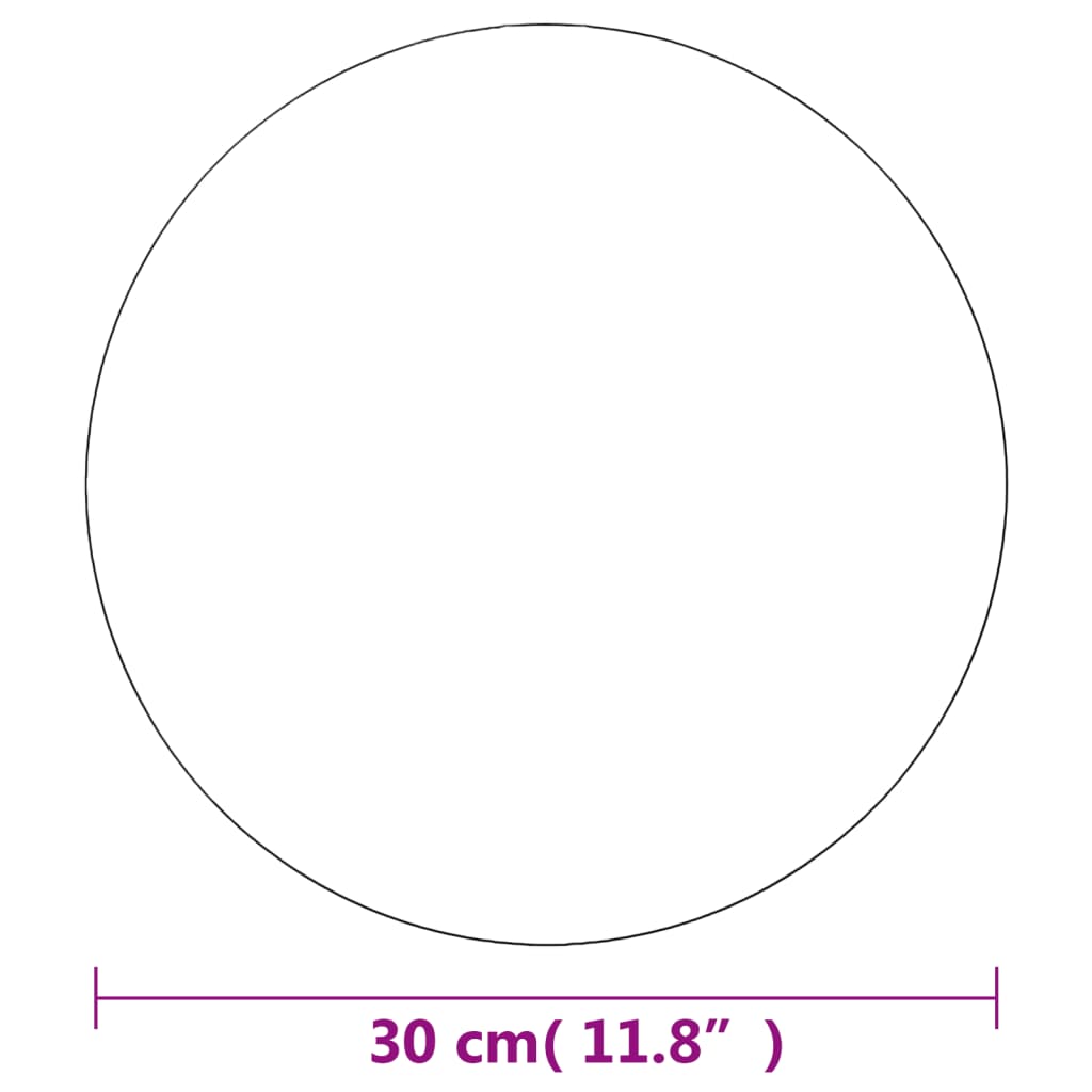 vidaXL Espejo sin marco redondo vidrio 30 cm