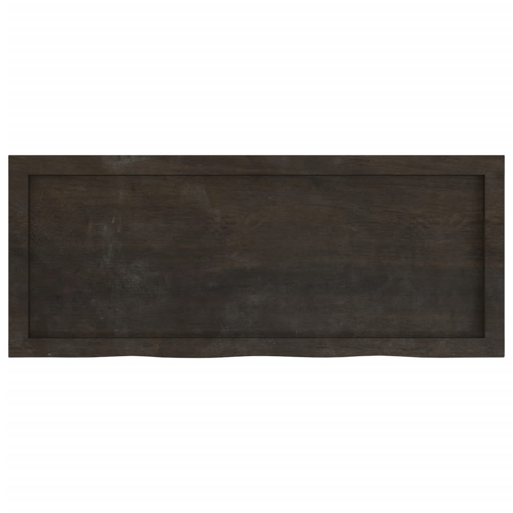 vidaXL Tablero mesa madera roble tratada marrón oscuro 100x40x(2-4) cm