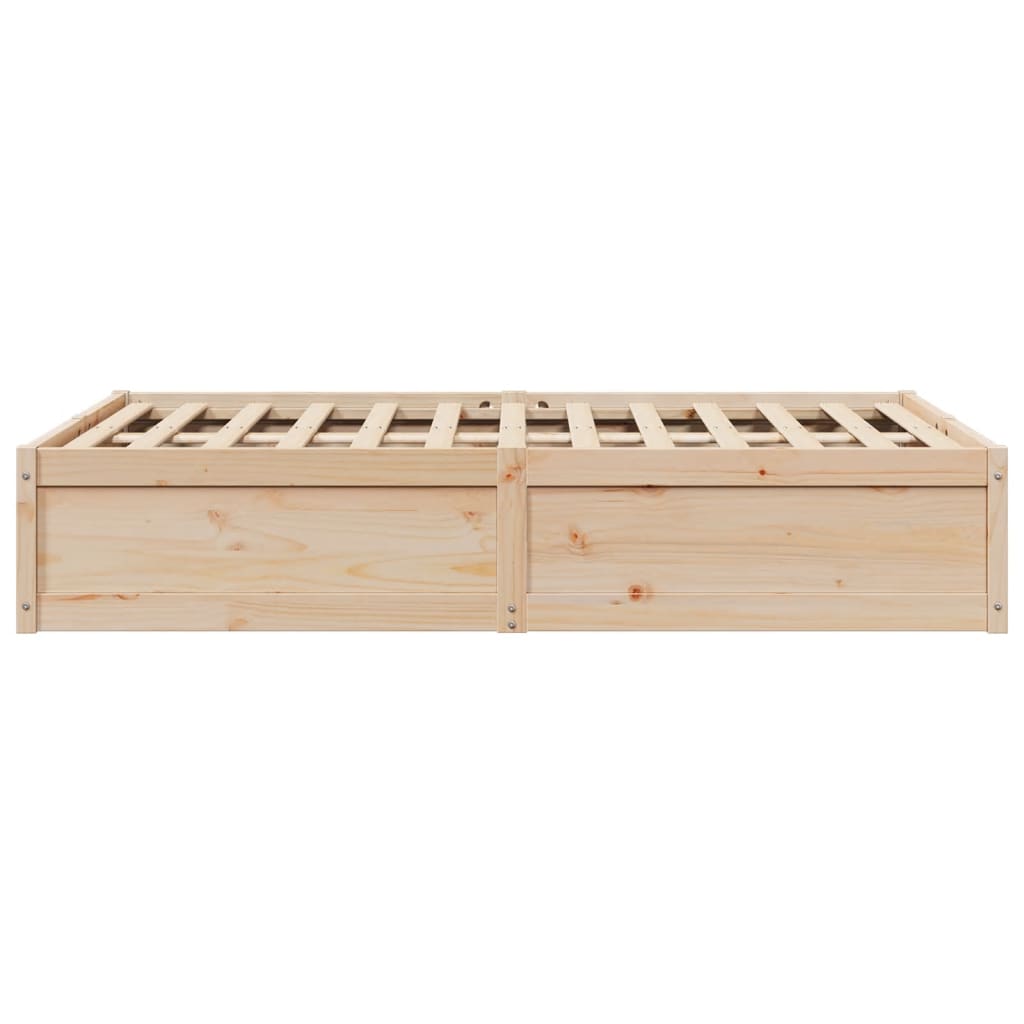 vidaXL Estructura de cama sin colchón madera maciza de pino 135x190 cm