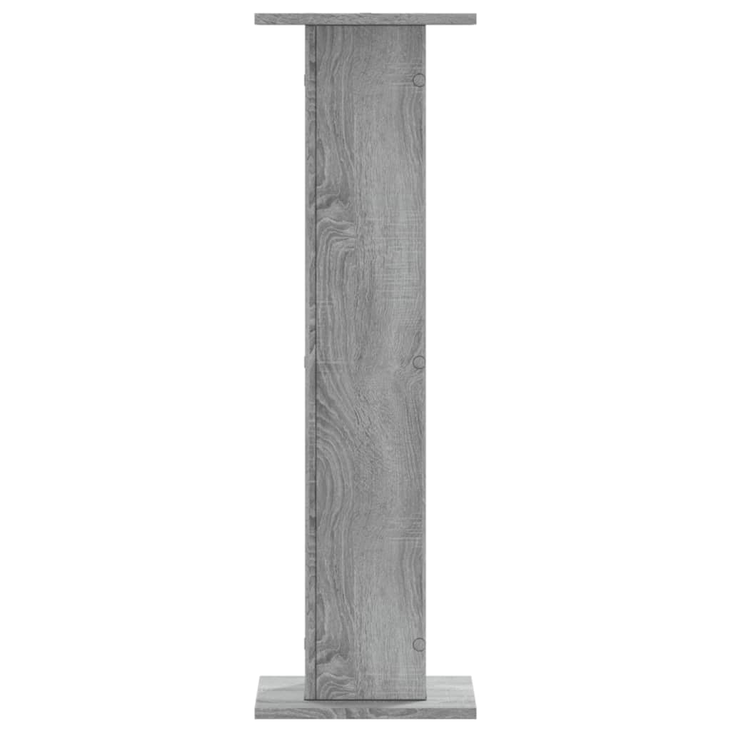 vidaXL Soportes altavoces 2 uds madera gris Sonoma 30x30x95 cm