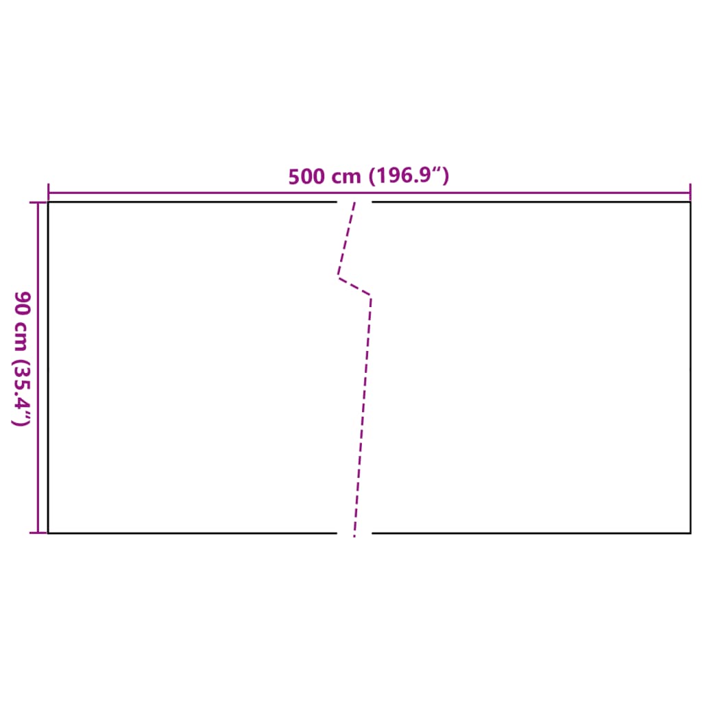 vidaXL Toldo para balcón ratán sintético blanco 500x90 cm