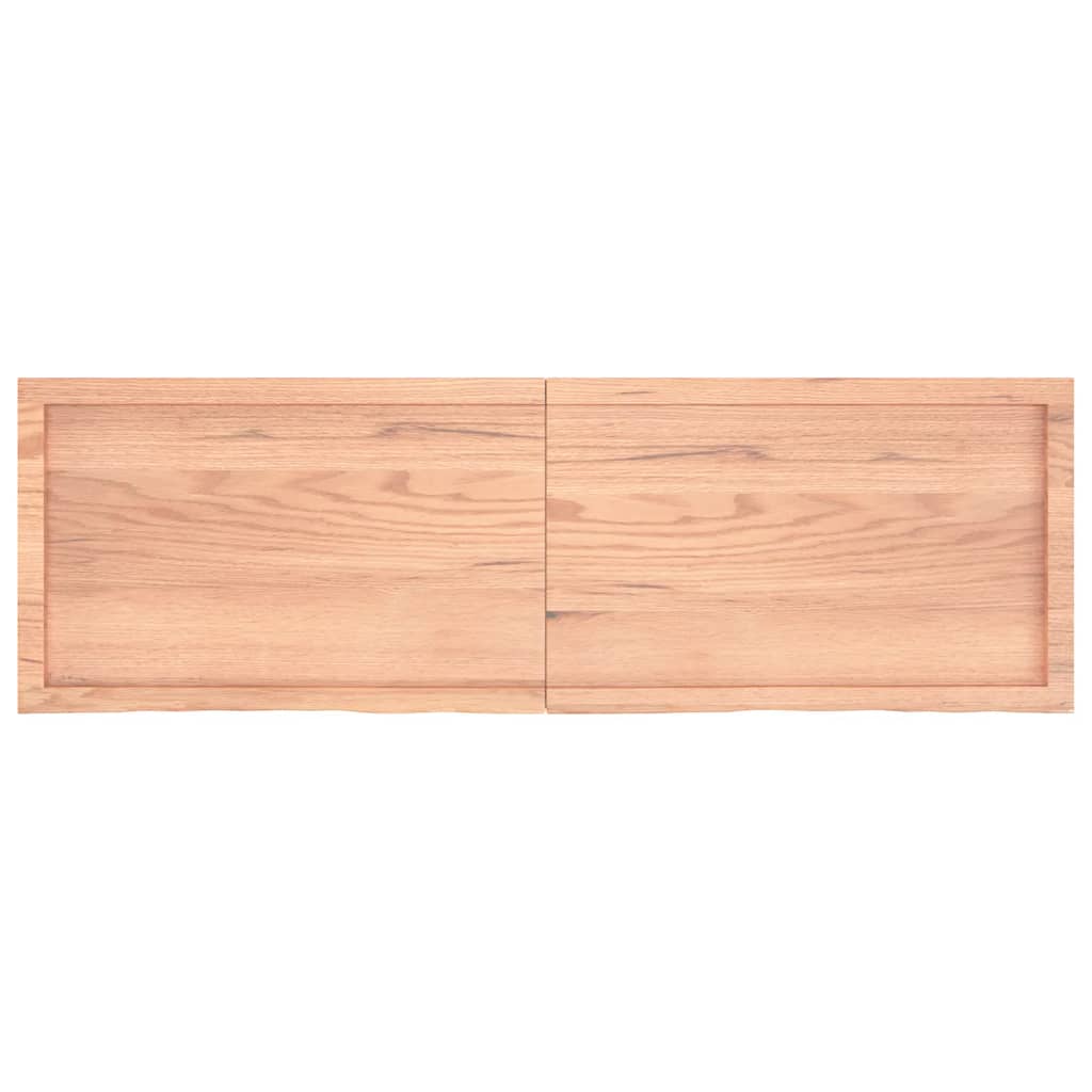 vidaXL Encimera baño madera maciza tratada marrón claro 160x50x(2-6)cm