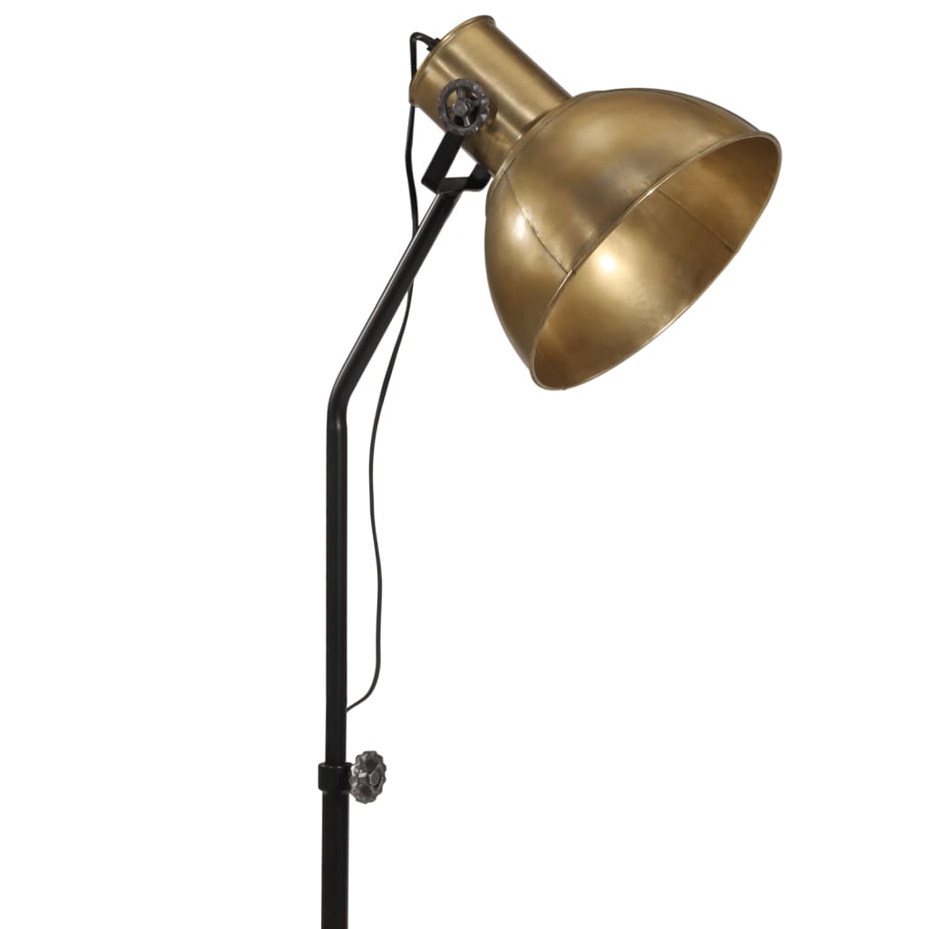 vidaXL Lámpara de escritorio latón vintage 25 W E27 30x30x90-150 cm