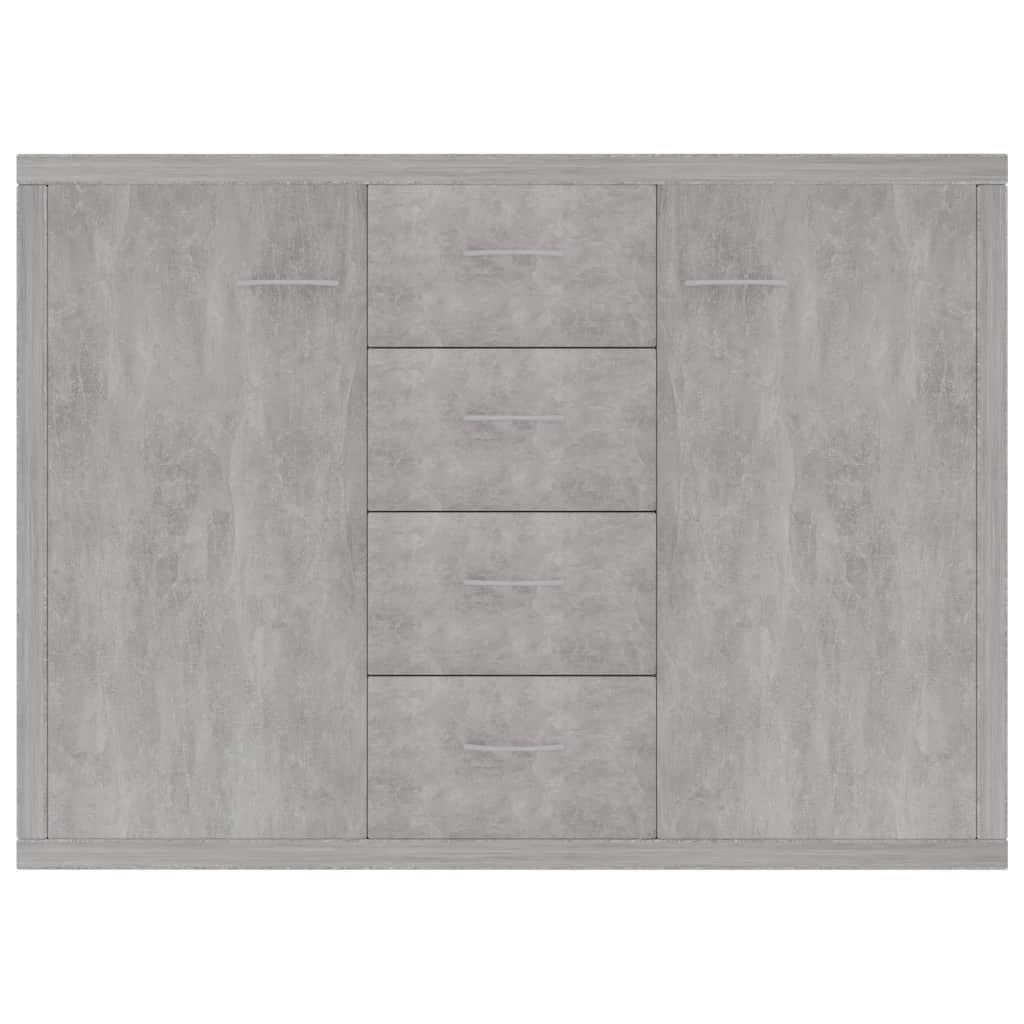 vidaXL Aparador de madera contrachapada gris hormigón 60x30x70 cm