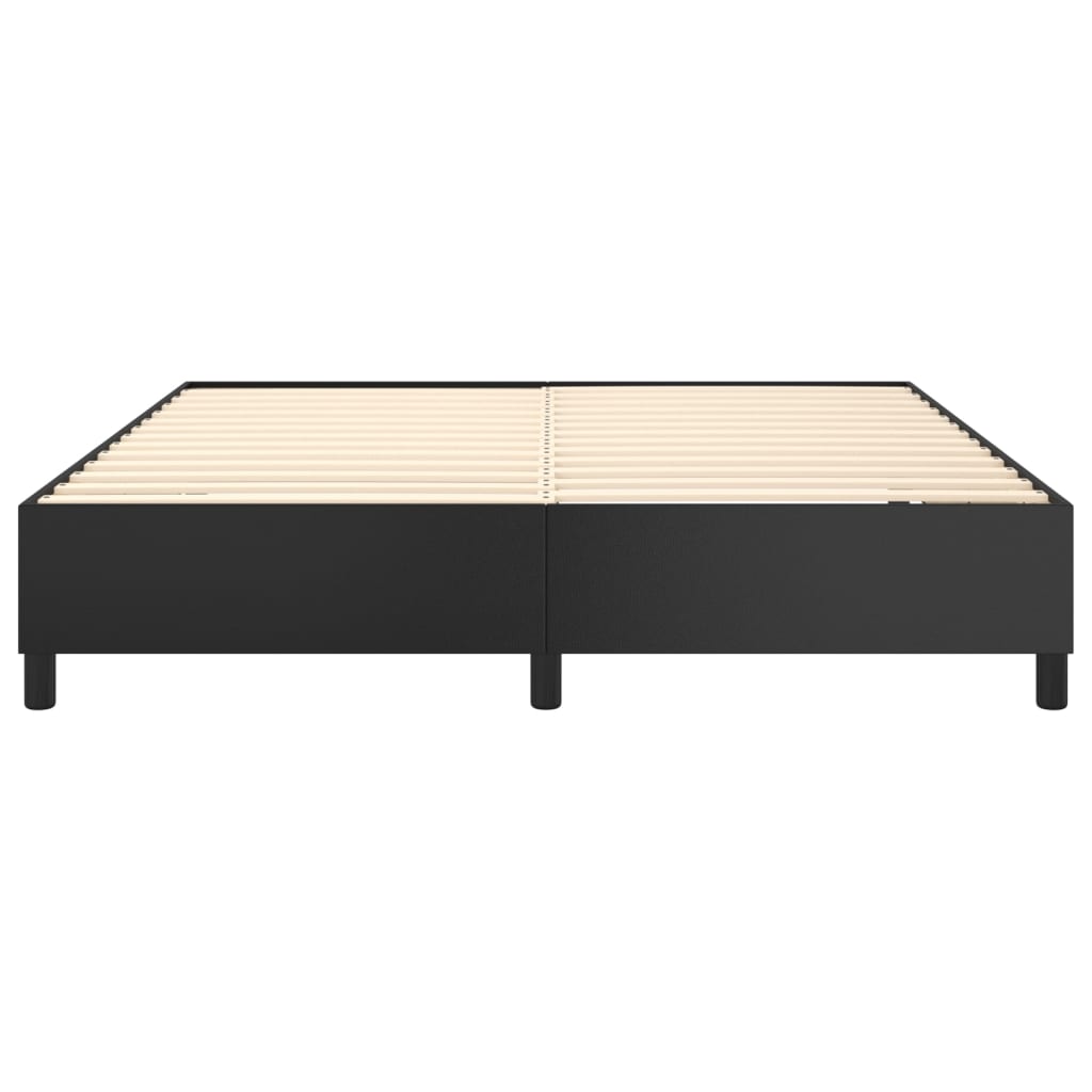 vidaXL Estructura de cama de cuero sintético negro 160x200 cm