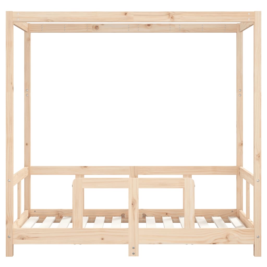 Estructura de cama industrial,Cama para niños madera maciza de pino 70x140  cm vidaXL