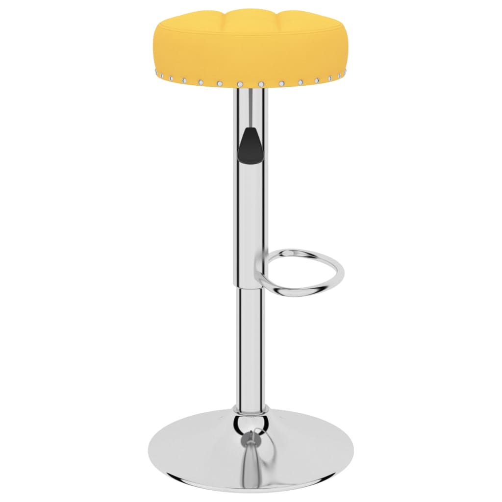 vidaXL Taburetes de cocina 2 unidades tela amarillo mostaza