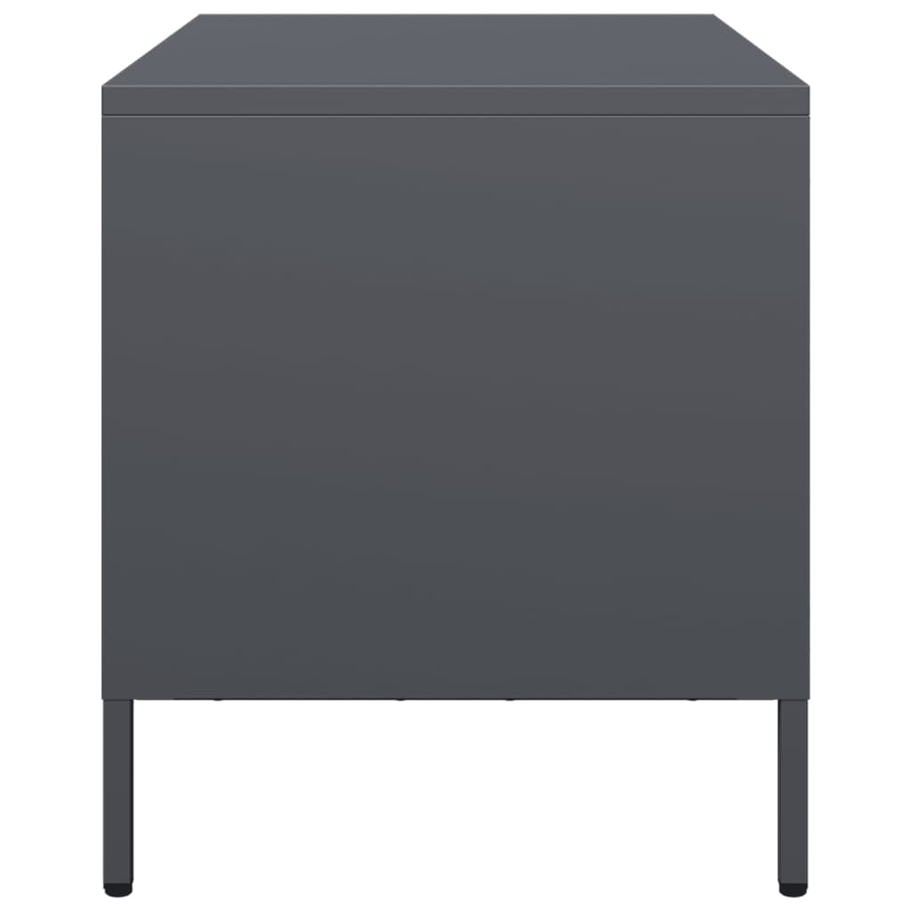 vidaXL Mueble para TV acero laminado en frío antracita 68x39x43,5 cm