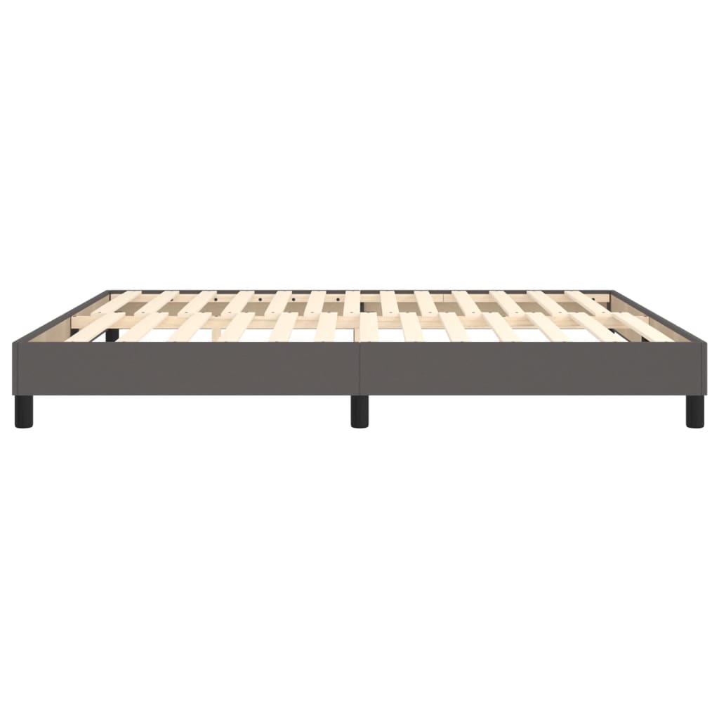 vidaXL Estructura de cama de cuero sintético gris 200x200 cm