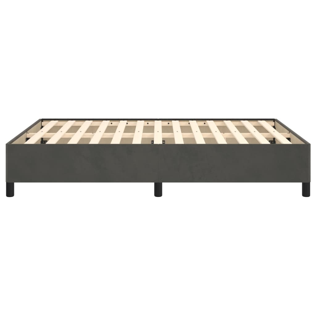 vidaXL Estructura de cama sin colchón terciopelo gris oscuro 140x190cm