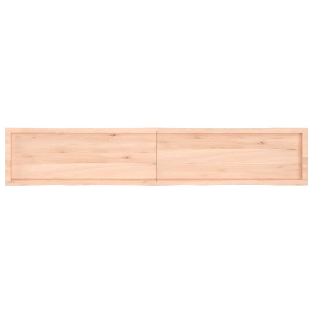 vidaXL Tablero de mesa madera maciza borde natural 220x40x(2-4) cm