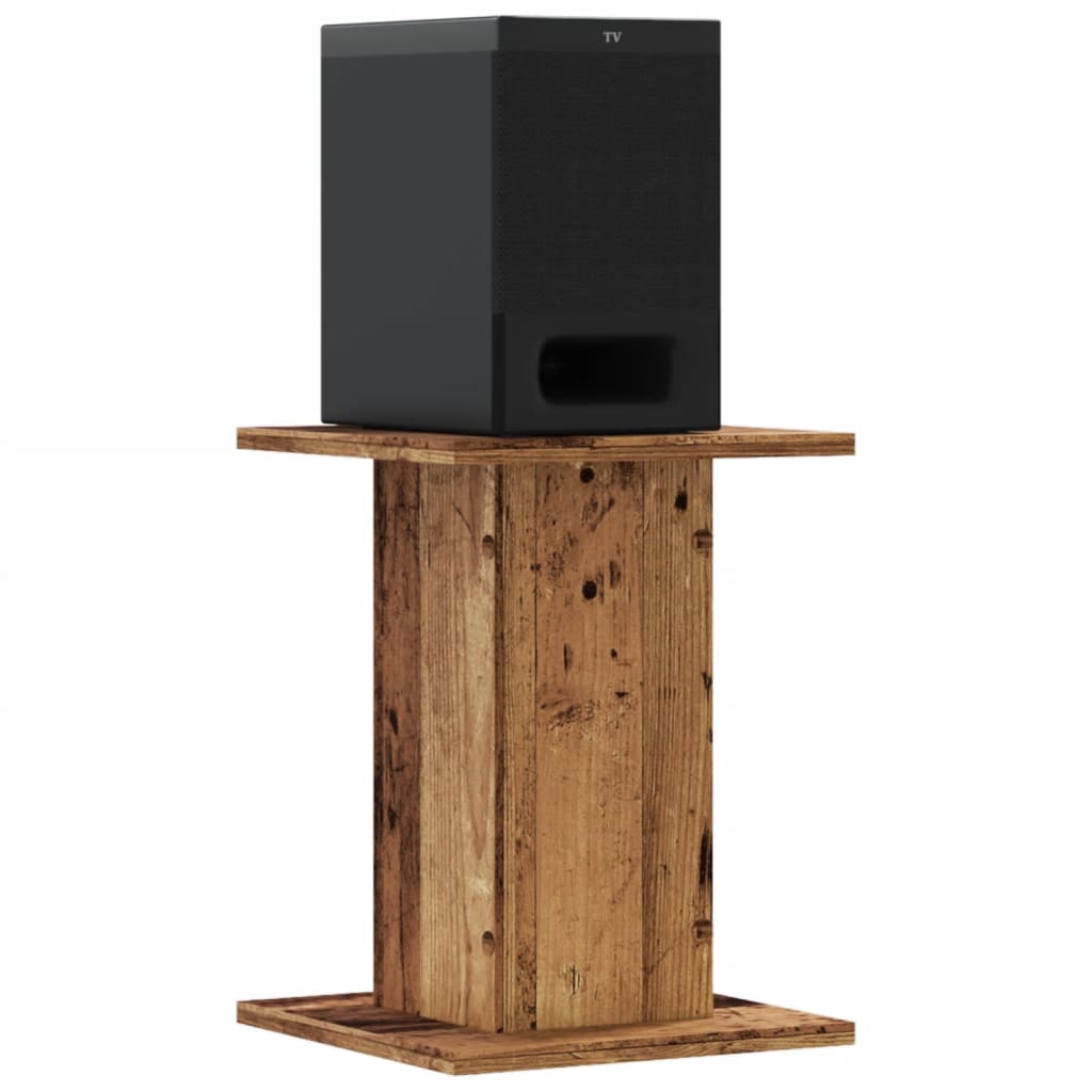 vidaXL Soportes altavoces 2 uds madera roble envejecido 30x30x40 cm