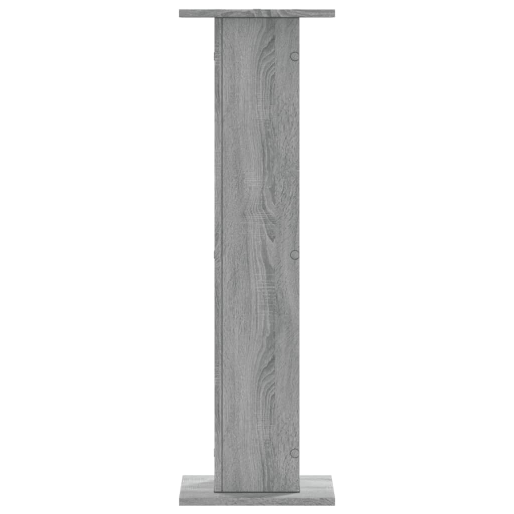 vidaXL Soportes altavoces 2 uds madera gris Sonoma 30x30x95 cm