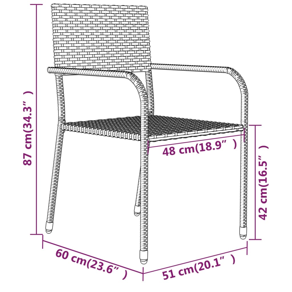 vidaXL Juego de comedor de jardín 5 piezas gris