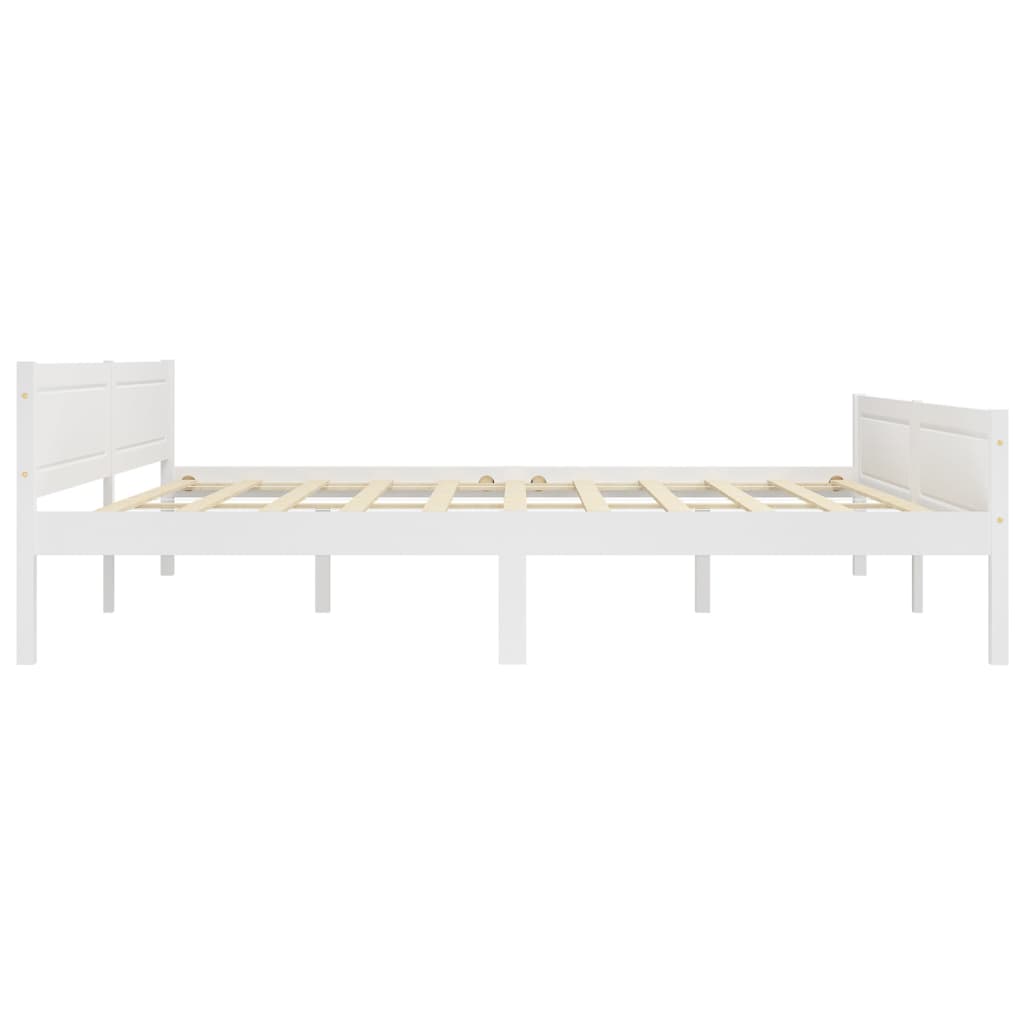 vidaXL Estructura de cama sin colchón madera de pino blanco 200x200 cm