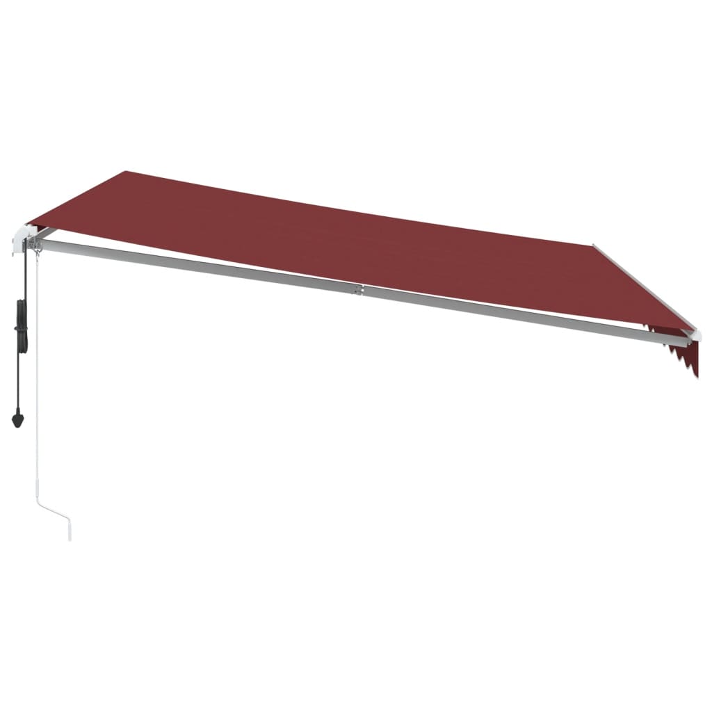 vidaXL Toldo retráctil automático burdeos 400x300 cm