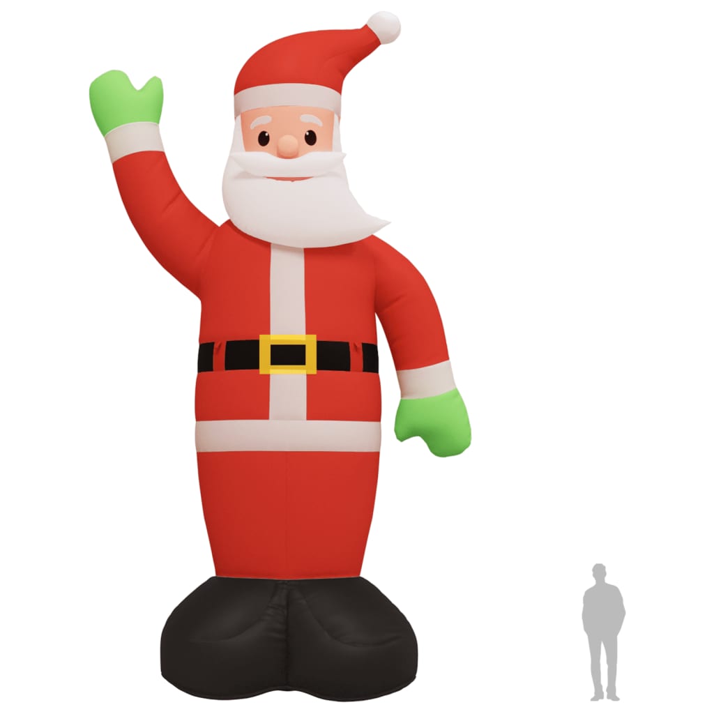 vidaXL Papá Noel inflable de Navidad con LED 1000 cm