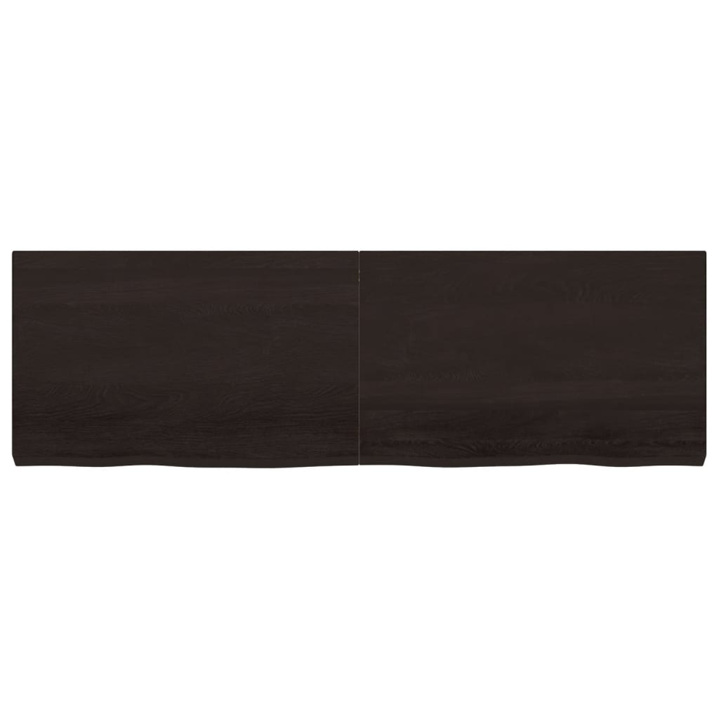 vidaXL Encimera de baño madera tratada marrón oscuro 160x50x(2-6) cm