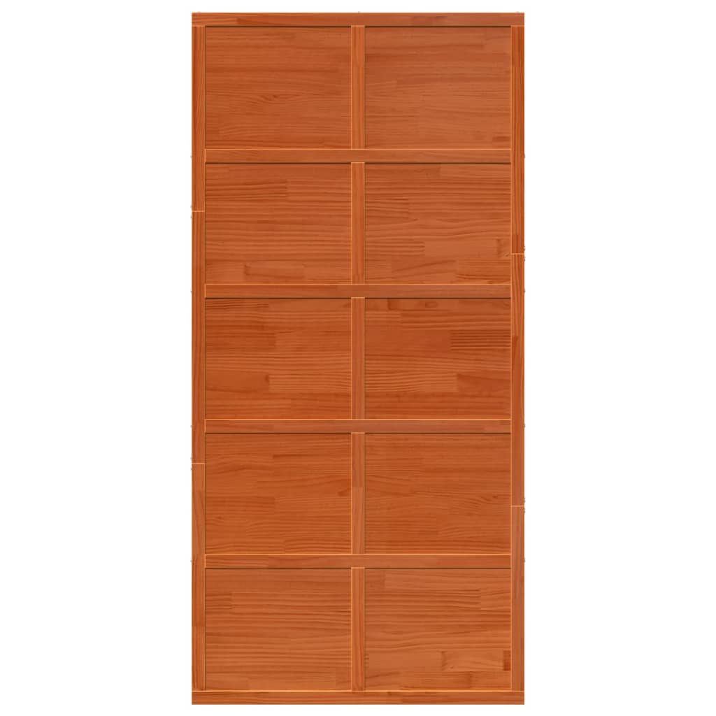 vidaXL Puerta de granero madera maciza pino marrón miel 100x208 cm