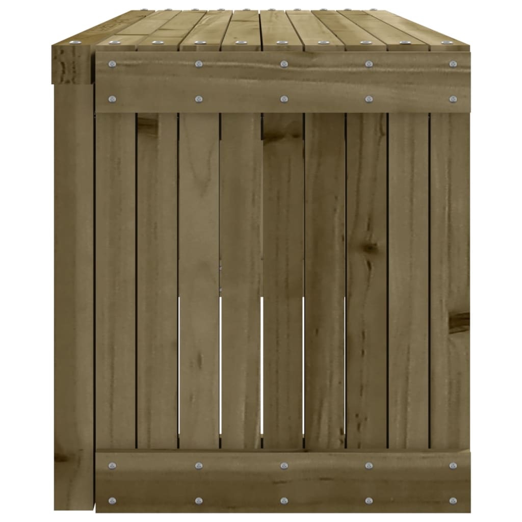 vidaXL Banco jardín extensible madera impregnada pino 212,5x40,5x45 cm