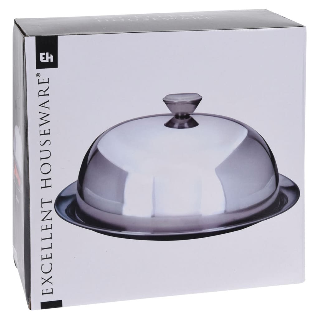 Excellent Houseware Campana de cristal con plato acero inoxidable