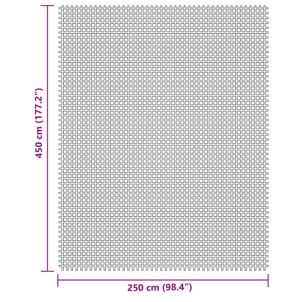 vidaXL Alfombrilla de camping crema 4,5x2,5 m