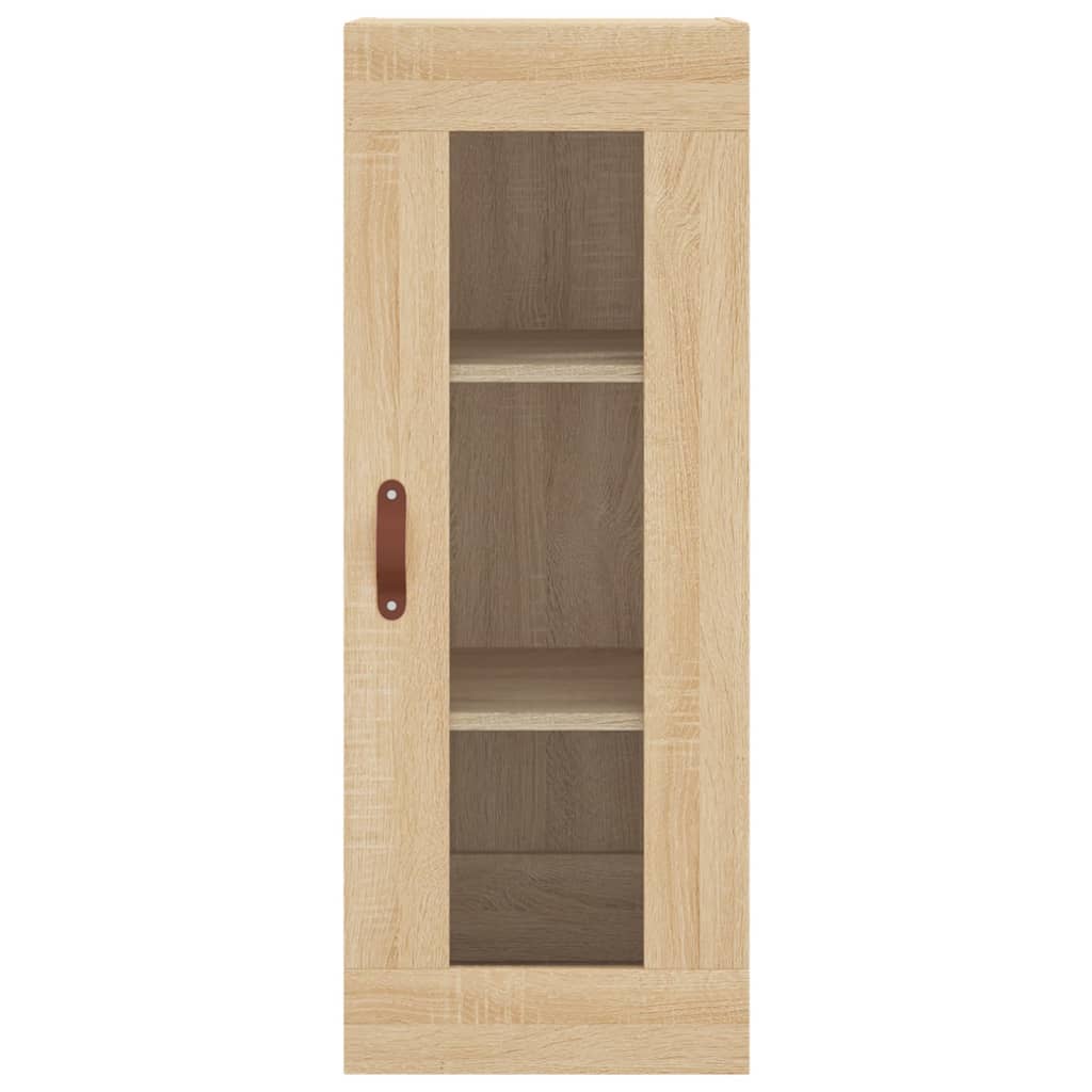 vidaXL Aparador de madera contrachapada roble Sonoma 34,5x34x180 cm