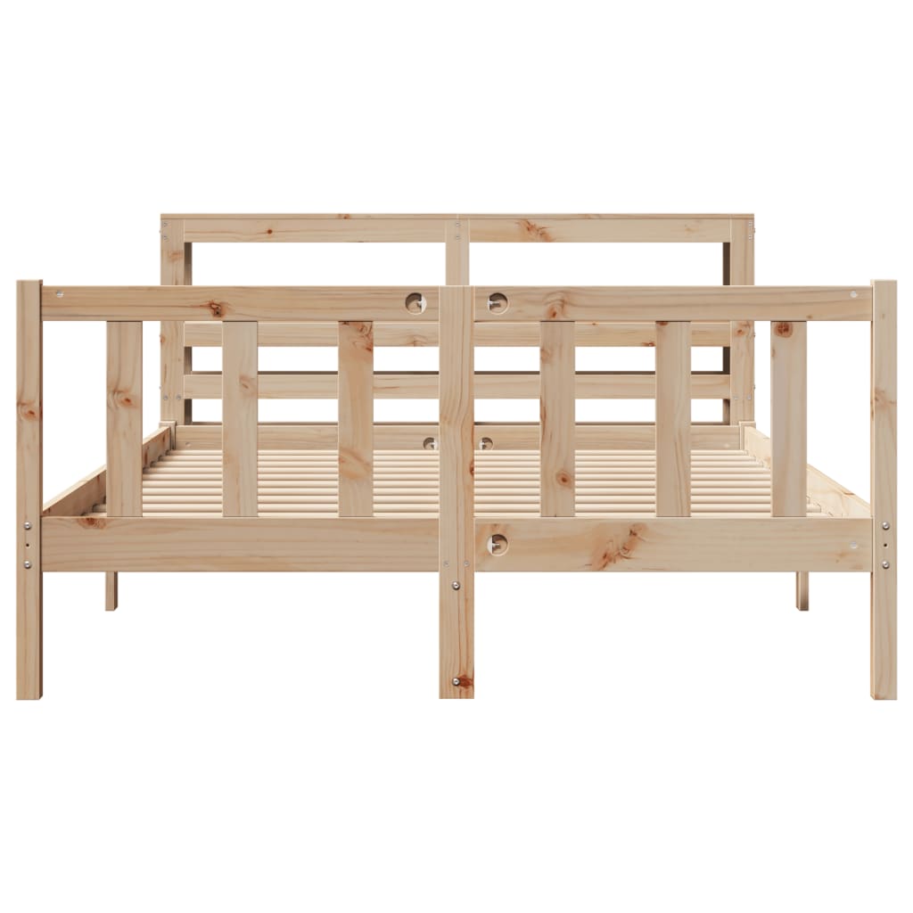 vidaXL Estructura de cama sin colchón madera maciza de pino 160x200 cm