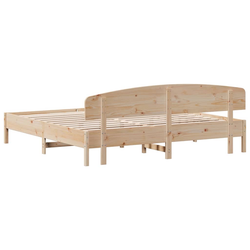 vidaXL Estructura de cama sin colchón madera maciza de pino 200x200 cm