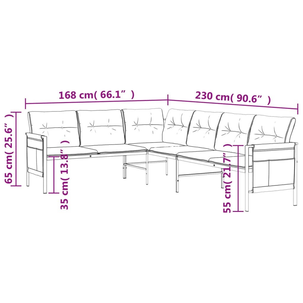 vidaXL Juego de comedor de jardín 2 piezas acero gris antracita