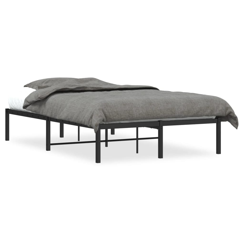 vidaXL Estructura de cama de metal negro 120x190 cm