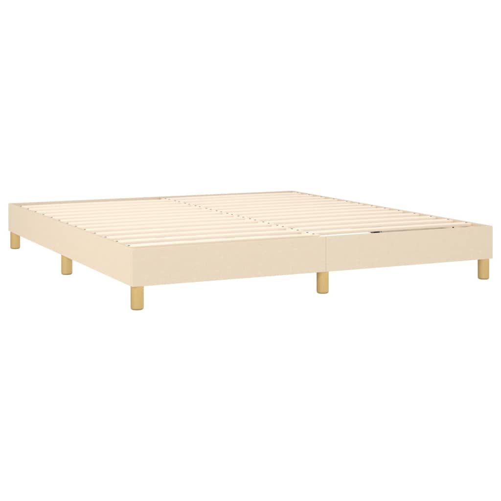 vidaXL Estructura de cama tela color crema 180x200 cm