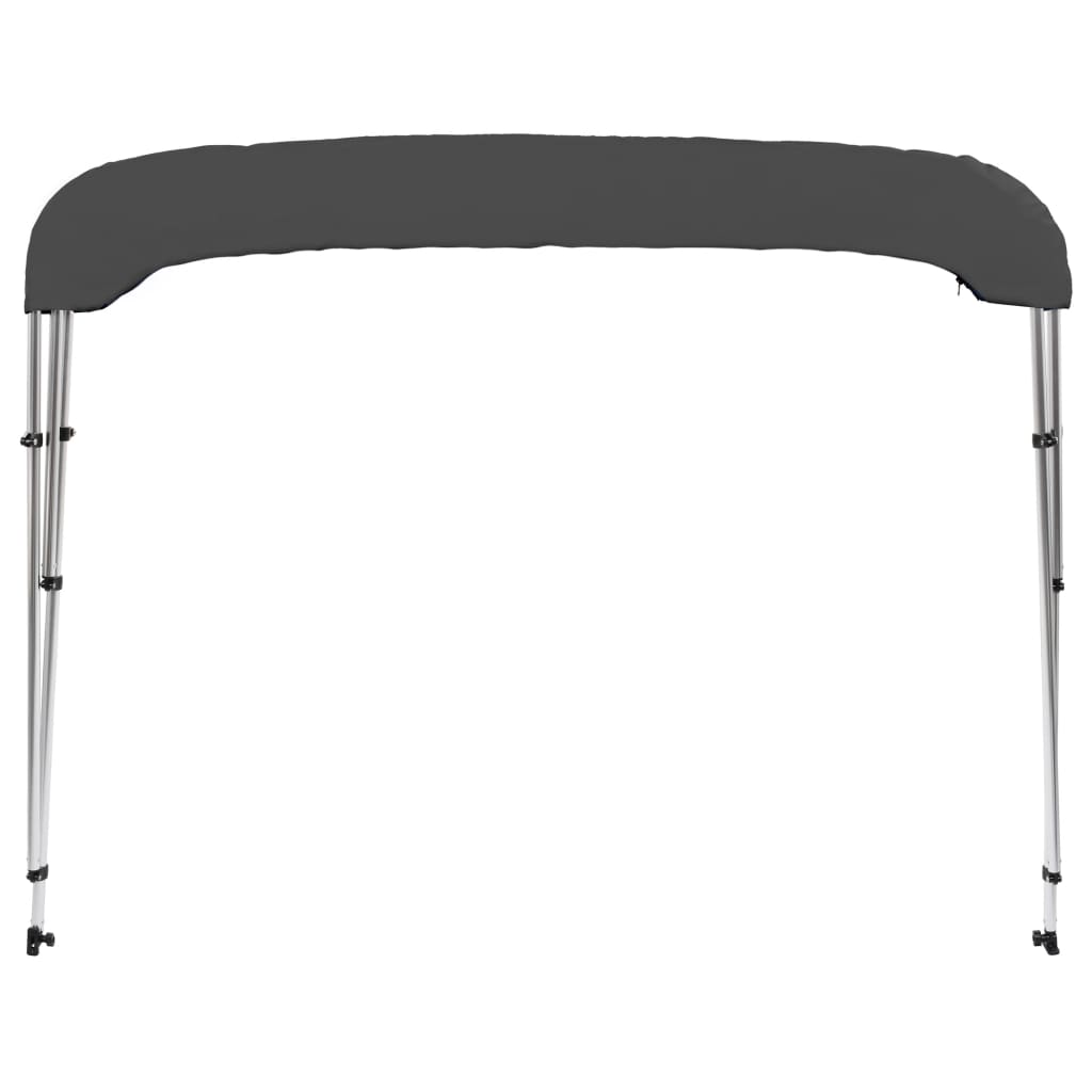 vidaXL Toldo Bimini de 3 arcos gris antracita 183x140x137 cm