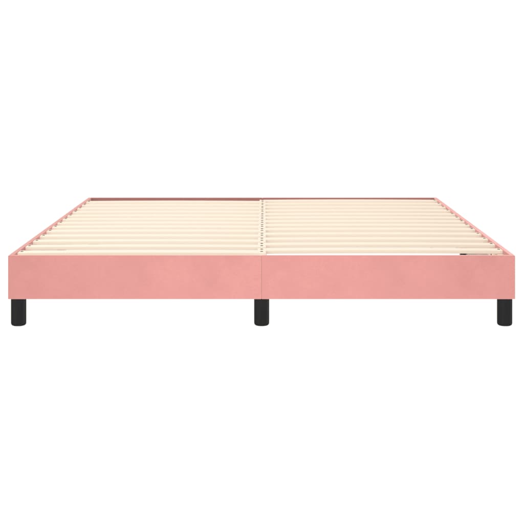 vidaXL Estructura de cama de terciopelo rosa 180x200 cm