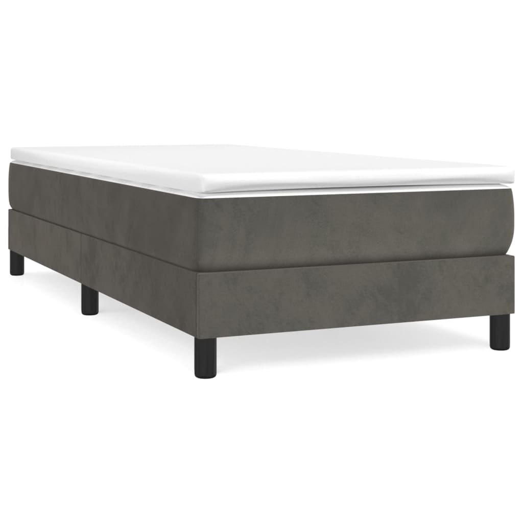 vidaXL Estructura de cama de terciopelo gris oscuro 80x200 cm