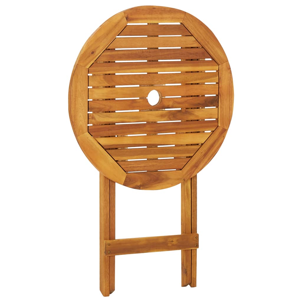 vidaXL Comedor de jardín plegable 3 piezas madera maciza de acacia