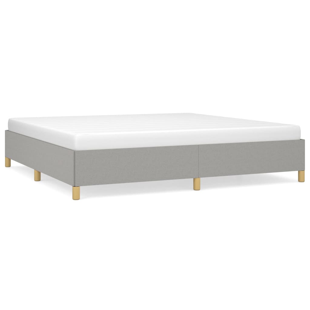 vidaXL Cama sin colchón tela gris claro 200x200 cm