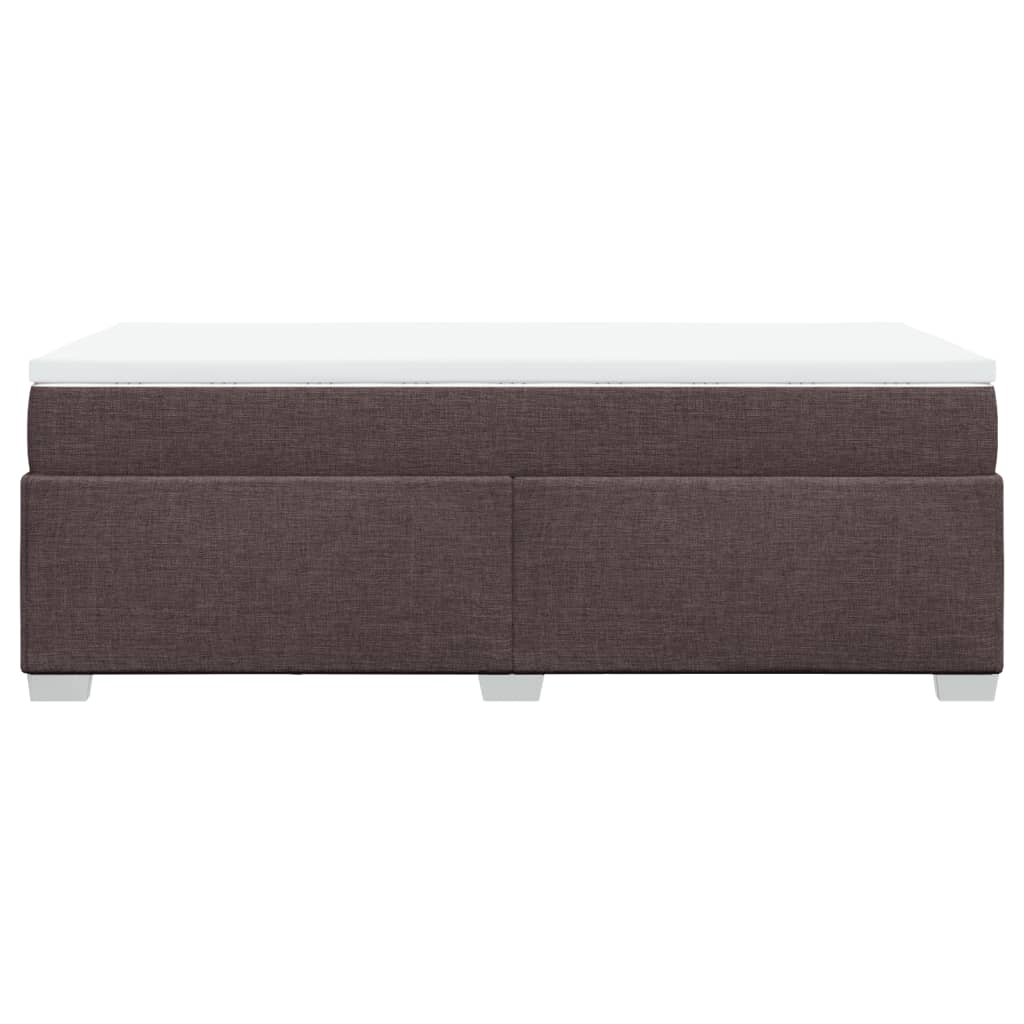 vidaXL Cama box spring con colchón tela marrón oscuro 100x200 cm