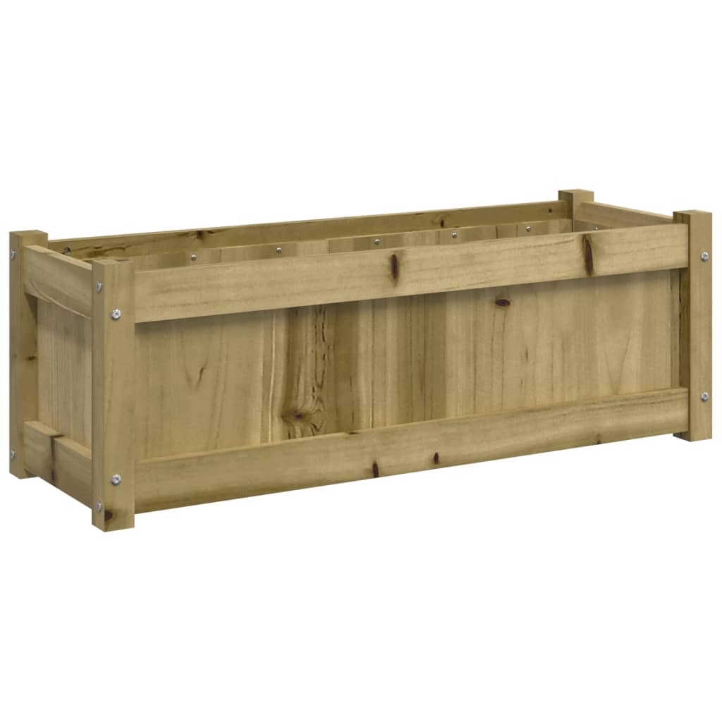 vidaXL Jardinera de madera de pino impregnada 90x31x31 cm