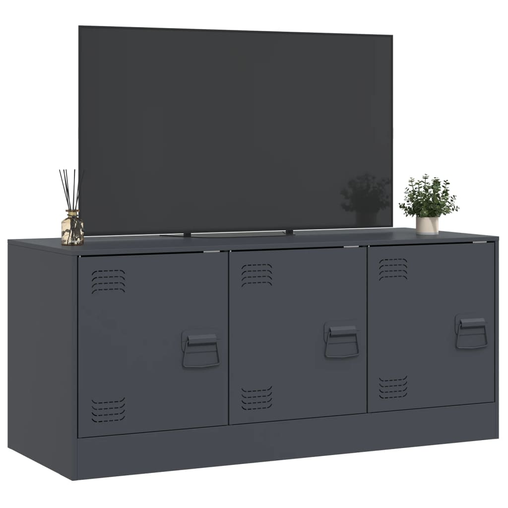 vidaXL Mueble para TV de acero gris antracita 99x39x44 cm