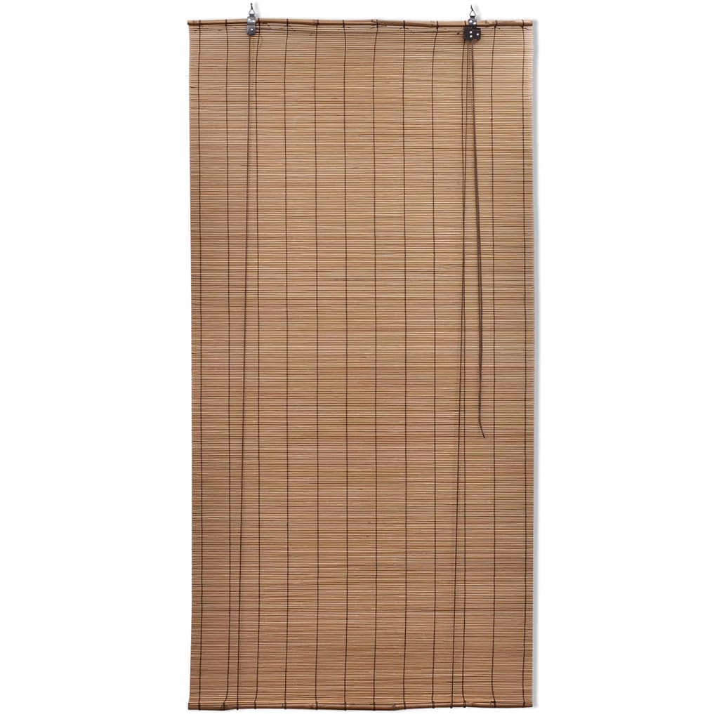 vidaXL Persianas enrollables de bambú marrón 140x160 cm