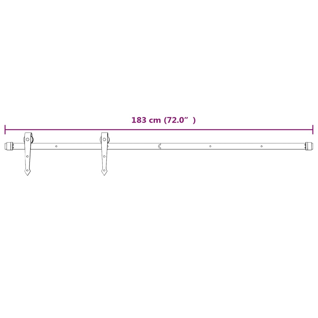 vidaXL Puerta corredera con herrajes madera maciza de pino 80x210 cm