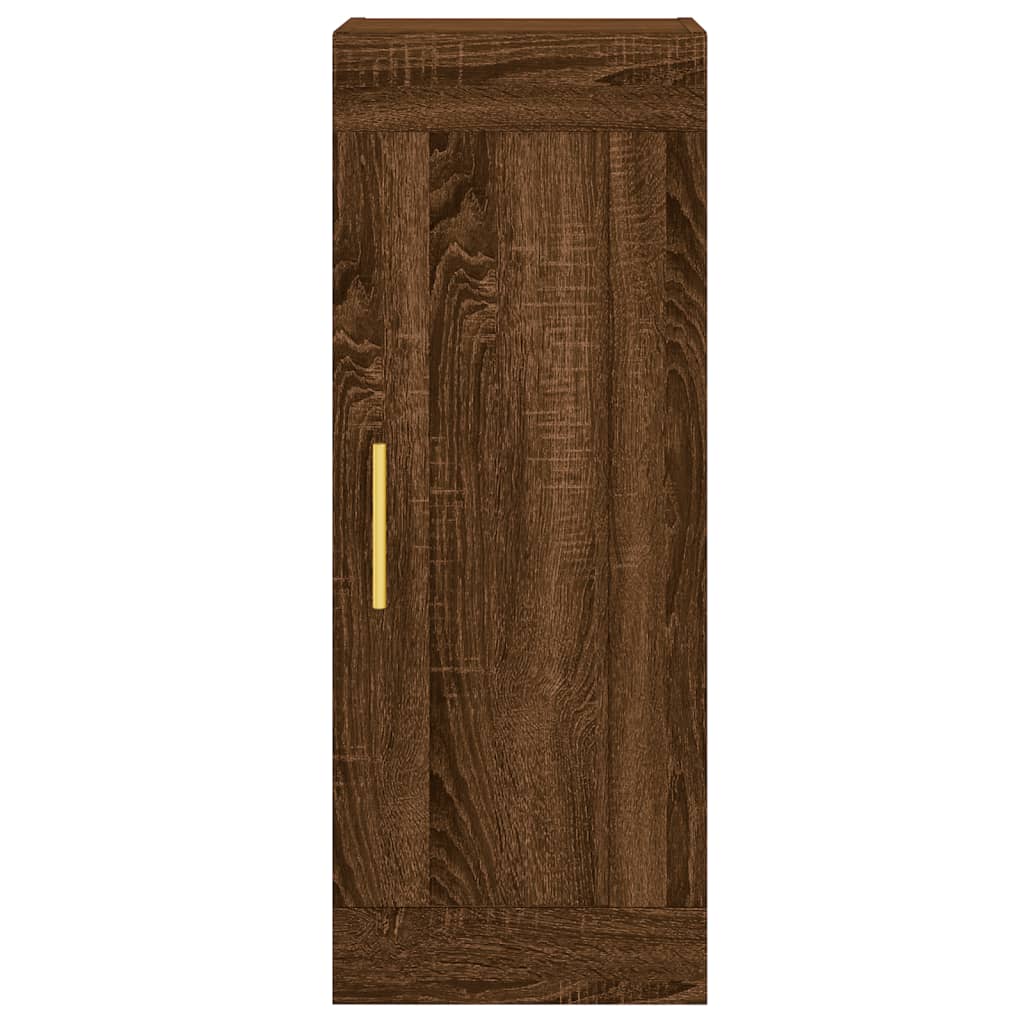 vidaXL Armario de pared madera ingeniería marrón roble 34,5x34x90 cm