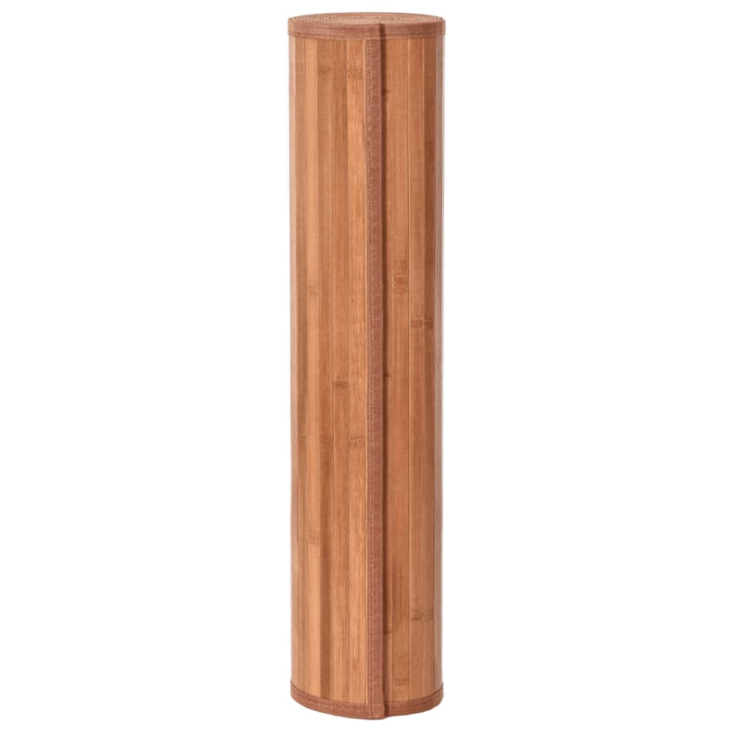 vidaXL Alfombra rectangular bambú marrón 70x500 cm