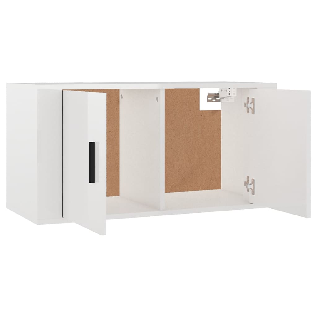 vidaXL Muebles para TV de pared 3 uds blanco brillante 80x34,5x40 cm