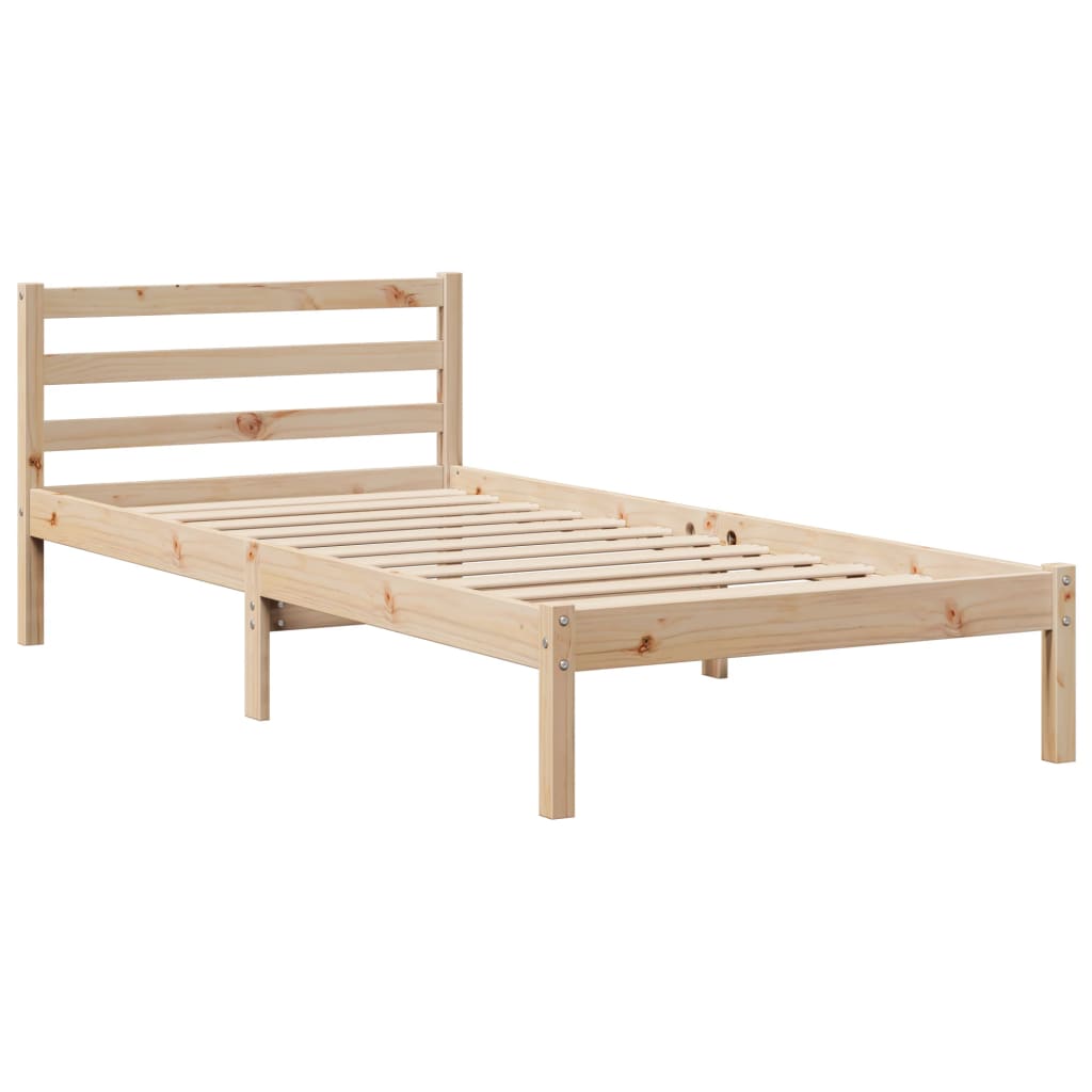 vidaXL Estructura de cama sin colchón madera maciza de pino 90x200 cm