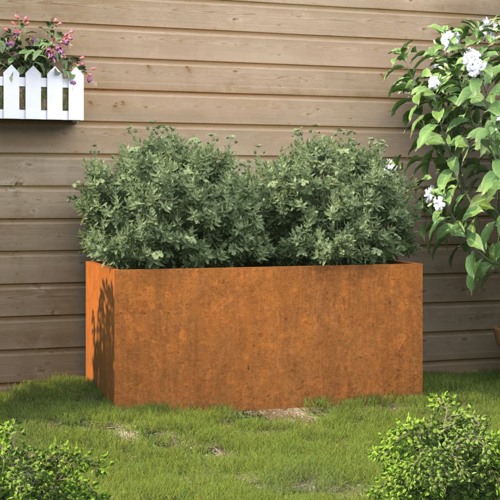 vidaXL Jardinera de acero corten 62x40x39 cm